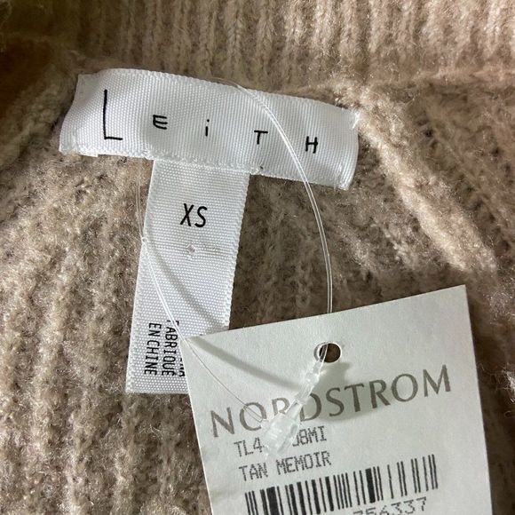 NWT LEITH‎ Tan Memoir V Neck Sweater (XS) - Picture 6 of 8